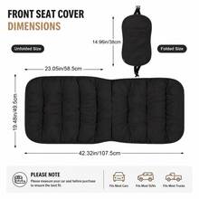Premium Soft Car Seat Pad With Backrest, **Quick-Install Non-Slip** Interior Cover, **Snug Fit** Universal Seat Protector For Most Vehicles, All-Season Comfort (1 PC) - 均碼 - 查看 3