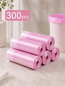 400Pcs Pink Drawstring Trash Bags – Rose Scented 4-5 Gallon Small Garbage Bags For Bathroom, Kitchen & Home Daily Use - A - View 13