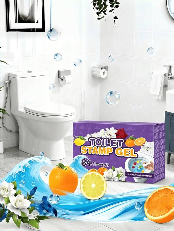 Toilet Bowl Cleaner Gel, 5pcs + 1 Dolphin Gel - Prevents Limescale And Stains, Drain Chemicals And Cleaners, With Fresh Scent, Includes Dispenser And Gel, Suitable For RV Toilet, Bathroom, Sink Cleaning, Fresh Home Essential
