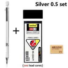 Metal Mechanical Pencil Set, 0.5mm & 0.7mm Fine Lead Pencils ,Metal Drafting Pencils For Precise Writing, Sketching & Drawing Smooth & Precise Writing For Sketching, Drawing & Office Work, Back To School - Multiple Styles - View 14