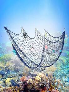 1pc Beach Fishing Net Decor, Party Decoration, Suitable For Nautical Theme Party, Pirate Party, Hawaiian Party, Ocean Style Party And Home Decor, Room Decor, Wall Decor - Multicolor - View 4