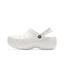 Crocs卡駱馳 Classic Platform Clog 雲朵 沙灘 厚底增高 透氣克駱格時尚休閒 洞洞鞋 4.1cm 女款 白色 - 白色 - 查看 16