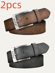 1 pieza Cinturón de cuero de PU vintage multicolor con hebilla de metal en relieve, estilo vaquero bohemio occidental para hombres. Accesorio de otoño, Halloween, otoño-invierno, adecuado para adolescentes, jóvenes, hombres, uso casual, al aire libre, atlético, vacaciones, regalos de graduación, cumpleaños, uso diario. - Como se muestra en la imagen - Ver 47