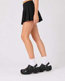 Crocs卡駱馳 Classic Platform Clog 雲朵 沙灘 厚底增高 透氣克駱格時尚休閒 洞洞鞋 4.1cm 女款 黑色 - 黑色 - 查看 9