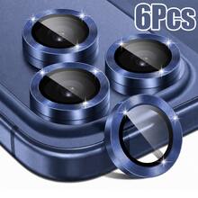 CASECOPS 6片裝藍色CD圖案圓形相機鏡頭保護貼膜含安裝工具組，適用於 17 Pro Max/17 Pro/17 Air/17e/17、16 Pro Max/16 Pro/16 Plus/16e/16、15 Pro Max/15 Pro/15 Plus/15、14/13/12/11及其他機型。採用AR高品質9H硬度鋼化玻璃配鋼化玻璃金屬環，高清晰度、防震、抗油、防刮、防指紋、防塵、全覆蓋 - 6片 - 查看 32