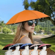 Adult Waterproof Windproof Sun Protection Umbrella Hat, Hands-Free Wearable Hat For Fishing, Gardening, Hiking, Photography, Vacation Travel Essential, Summer Sun Protection Gift, Men's Sun Umbrella, Beach Travel Necessity - Multiple Styles - View 2