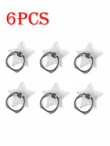 6pcs Transparent Cartoon Phone Stands, Foldable Ring Holder Stands, Animal, Round, Small Flower Shaped Phone Stands Compatible With IPhone, Android Phone, Gift For Birthday, Family, Friends Finger Ring Holder, Phone Grip, Phone Accessories - Multicolor - View 20