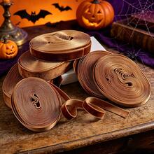 Pita Beludru Cokelat Muda 5 Yard, Gaya Klasik yang Lembut, Cocok untuk Kemasan Kotak Hadiah, Dekorasi Pohon Natal, Pita Buatan Tangan, Dekorasi Kerajinan, Pilihan DIY Halloween dan Natal Serbaguna (0,6cm/1,0cm/1,5cm/2,0cm/2,5cm) - Cokelat muda - View 1