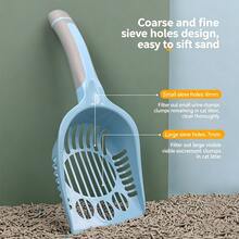 Multicolor Cat Litter Scooper Non-Slip Handle Fast Sift Cat Sand Cleaning Too And Household Pet Cleaning Supplies Cat Litter Scoop Ergonomic Grip Durable Plastic Shovel - View 5