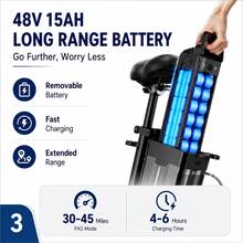 This Adult Foldable Electric Bicycle Features A 48V 15Ah Battery, A 500W Motor, 14-Inch Tires, 8 Shock Absorbers, Three Speed Settings, A Maximum Range Of 30 Miles, And A Maximum Load Capacity Of 120 Kg. - 基本的 - 查看 3