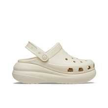 Crocs卡駱馳 Crush Clog 泡芙時尚休閒厚底增高 洞洞鞋 5.2cm 男女同款 米白色 - 米白色 - 查看 3