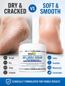 40% Urea Cream With 2% Salicylic Acid – Intensive Repair Moisturizer For Cracked Heels, Dry Hands, Scaly Elbows & Rough Knees – Enriched With Aloe Vera, Coconut Oil & Tea Tree Oil (113g) - Full Size - View 6