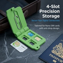 1pc, 2pcs, 3pcs Foldable SIM Card Ejector Tool Set, Multi-Slot SIM Card Holder Locator, Portable Anti-Loss Phone SIM Card Ejector Assistant Storage Box, Suitable For Travel SIM Card Replacement, Cross-Border Roaming Card Management, Multi-Device SIM Card Storage And Daily SIM Card Use - Multicolor - View 3