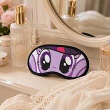 MINISO Masque de sommeil mignon dessin animé My Little Pony Twilight Sparkle, tenue de rentrée scolaire, masque de sommeil violet pour femmes, blocage de la lumière de minuit, ombrage de chambre d'étudiant, cadeau doux pour une amie - Multicolore - Voir 3