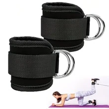 1pc Heavy Duty Ankle Strap With Double D-Rings, Adjustable Buckle Closure, Anti-Slip Fitness Rope Suitable For Cable Machine, Leg Pressure, Deadlift, Strength Training Ankle Protector, Secure Fit, For Home And Gym, Fitness Accessory - Multicolor - View 9