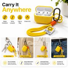 Cross-Border Hot-Selling Compatible With Airpods Protective Case Minimalist Style Handmade Braided Rope Contrast Color Lanyard Bluetooth Earphone Case - Yellow - View 3