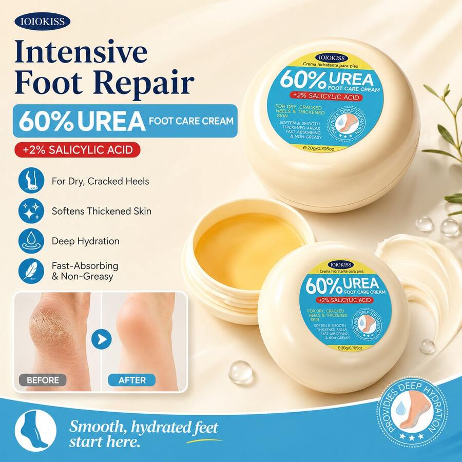 1 pieza Crema hidratante con ácido salicílico y urea antiagrietamiento, crema para el cuidado de los pies estilo bálsamo labial, adecuada para piel seca y agrietada. Diseño de barra, fácil de transportar y usar, hidratación duradera. Uso multiusos para manos, talones, tobillos, codos y otras áreas secas. 20g - ácido salicílico - Ver 1