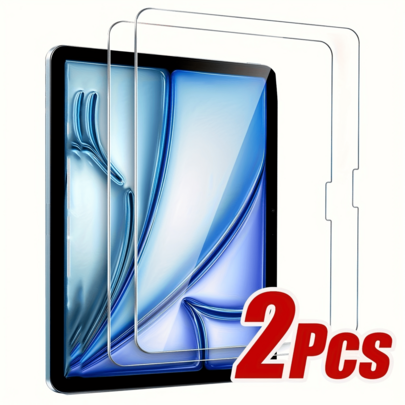 2入裝 9H 超高清防刮鋼化玻璃螢幕保護貼，適用於 iPad Air 6 2024 (M2)/Air 7 2025 (M3) 11 吋，無氣泡、易安裝