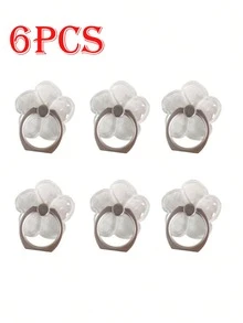 6pcs Transparent Cartoon Phone Stands, Foldable Ring Holder Stands, Animal, Round, Small Flower Shaped Phone Stands Compatible With IPhone, Android Phone, Gift For Birthday, Family, Friends Finger Ring Holder, Phone Grip, Phone Accessories - Multicolor - View 24