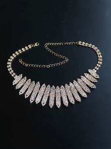 Exquisite Sparkling Multi-Layer Rhinestone Bullet Head Necklace, Women's Jewelry Accessory For Banquet And Ball - Gold - View 2