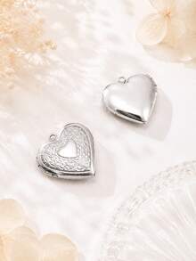 8pcs Fashion Stainless Steel 18K Gold Plated Heart Shaped Locket Pendant, Photo Locket Small Box With Flip Cover, DIY Unique Ideal Gift For Friends Birthday, Family, Mom/Grandma/Wife Anniversary Gift, Autumn Fashion, Casual, Vintage, Personalized, Daily Wear, Prom, Mother's Day, Valentine's Day, Graduation, Wedding - Multicolor - View 6