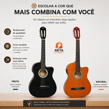 Giannini SF14 CEQ Steel String Electro-Acoustic Guitar, Black - 黑色 - 查看 7