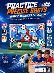 Football Digit Game Fabric Mute Toy, Indoor Outdoor Sports Interactive Digit Portable Storage Family Party Multiplayer Entertainment, Suitable For 3-12 Years Old Boys, Gift For Birthday - Multicolor - View 1