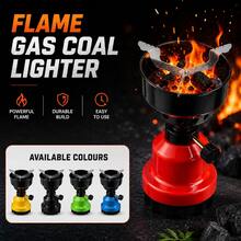 Portable Flame Gas Coal Lighter Burner Compatible With 190g Gas Cartridge - Blue - View 4