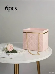 3pcs/1pc Flower Bouquet Box With Handle, Floral Shop Packaging Bucket For Bouquet Storage And Packaging, Elegant For Wedding, Party, Holiday, Flower Shop Display Gift Basket - View 17