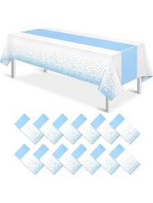 Light Blue and White