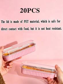 1/10/20PCSMini Aluminum Foil Loaf Pans With Lids&Matching Spoons,Rectangular Baking Containers,Multipurpose Cake Muffin Cheesecake Flan Pudding Bakeware Cups,Portable Food Storage Trays Picnic,Wedding,Graduation Party,Catering&Daily Dessert Display - Multicolor - View 12