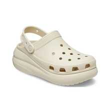 Crocs卡駱馳 Crush Clog 泡芙時尚休閒厚底增高 洞洞鞋 5.2cm 男女同款 米白色 - 米白色 - 查看 4