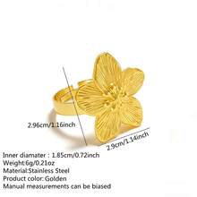 VceTd 1 Stück/2 Stück modisches romantisches Plumeria-Design Edelstahl Damen Schmuckset, geeignet für den täglichen Gebrauch von Frauen, Urlaubs-Ausflüge, Bankette, Musikfestivals oder als Urlaubsgeschenk für Frauen oder geliebte Menschen - Goldgelb - Übersicht 11
