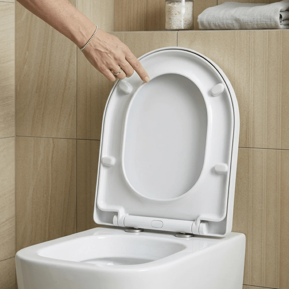 D Shape Quick Release Toilet Seat Soft Close - D-shape - View 1