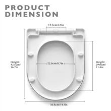 D Shape Quick Release Toilet Seat Soft Close - D-shape - View 6