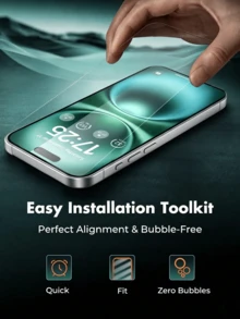 CSDZ Screen Protector Compatible With IPhone, 2 Pieces Of High-Definition Transparent Glass Tempered Protective Film, Compatible With IPhone 17/16/15/14/13/12/11 Pro Max/7/8/14 Plus /14/15/16 Pro Max, Mobile Accessories, Summer, [International Version Instead Of Local Version], Screen Protector Compatible With IPhone 17 Pro, Screen Protector Compatible With IPhone 12, Screen Protector Privacy - Multicolor - View 7