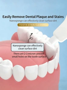 1/5/10/20 Disposable Nano Stain Removal Cotton Swabs - Suitable For Cleaning Coffee And Tea Stains; Essential Daily Oral Care Tool For Home And Travel, Dental, Teeth - 彩色 - 查看 4