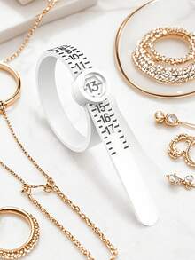1/2pcs Ring Sizer Set, US Size, Finger Size Adjuster, Standard Soft Ring Size Measuring Tool, Ring Size Measurement Set, Reusable Finger Size Measuring Device, With Magnifier, Jewelry Size Measuring Tool, 1-17 US Ring Sizes - Multicolor - View 8