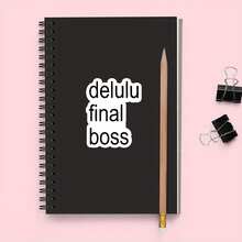Delulu Final Boss "Delusional, Mental Imagination" Waterproof Vinyl Sticker - Durable Smooth Surface, Self-Adhesive Bumper Sticker, Suitable For Cars, Windows, Laptops, Trucks, Water Bottles - Multi-Purpose Durable Design, Car Sticker - Vinyl - View 5