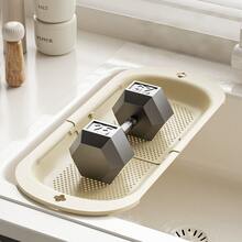 Expandable Household Draining Basket Multifunctional Kitchen Vegetable Washing Basin Dish Rack Plastic Dish Drying Rack Kitchen Sink Adjustable Vegetable Fruit Basket Pasta Drying Rack Draining Board Expandable Dish Cup Plastic Storage Rack - One Size - View 7