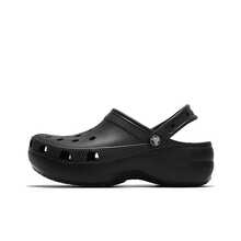 Crocs卡駱馳 Classic Platform Clog 雲朵 沙灘 厚底增高 透氣克駱格時尚休閒 洞洞鞋 4.1cm 女款 黑色 - 黑色 - 查看 16