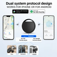 RSH 3pcs Dual System Tracking Tags, Compatible With Android And IOS, Precise Locating Key Finder Tracking Device, Smart Tracking Tag, Suitable For Luggage, Wallet, Bags - Compatible With IOS "Find My" And "Find Center" Tracking Locator - Multicolor - View 7