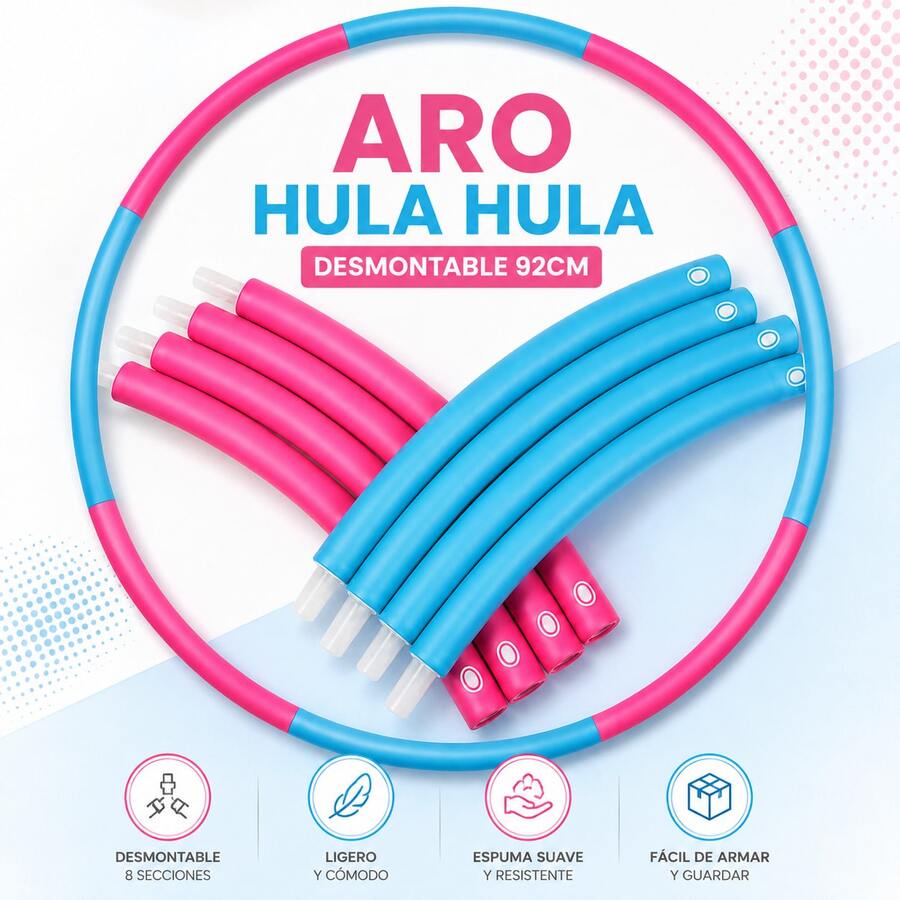 Hula Hoop - Pembe ve mavi - Görünüm 1