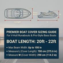 Heavy Duty Jet Ski Cover, Waterproof Towable Boat Cover With UV Protection, Windproof Buckles And Ventilation, Fits 3-Seater Jet Ski, Marine Accessories - Black - View 4
