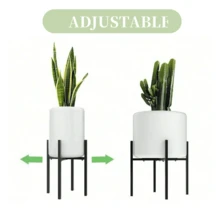 1pc Cross-Shaped Adjustable Plant Stand, Detachable Flower Pot Stand, Indoor Plant Pot Holder, Perfect For Indoor Decor, Home Decor, Room Decor And Home Decorations - Black - View 4
