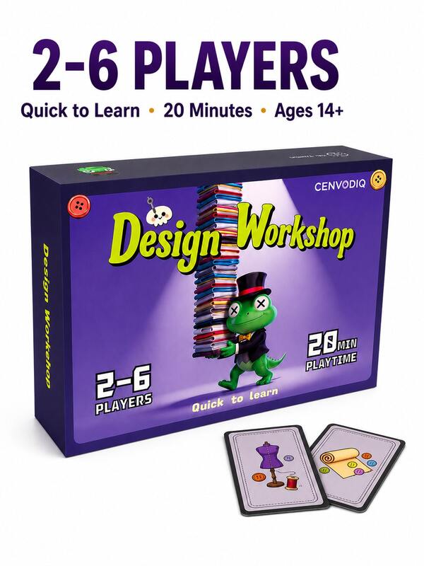 Design Studio Clothing Collection Card Game, 2-6 Players, Outfit Matching With Color Bonus, Accessory Scoring, Light Strategy, 20-Minute Family Game Night, 14+