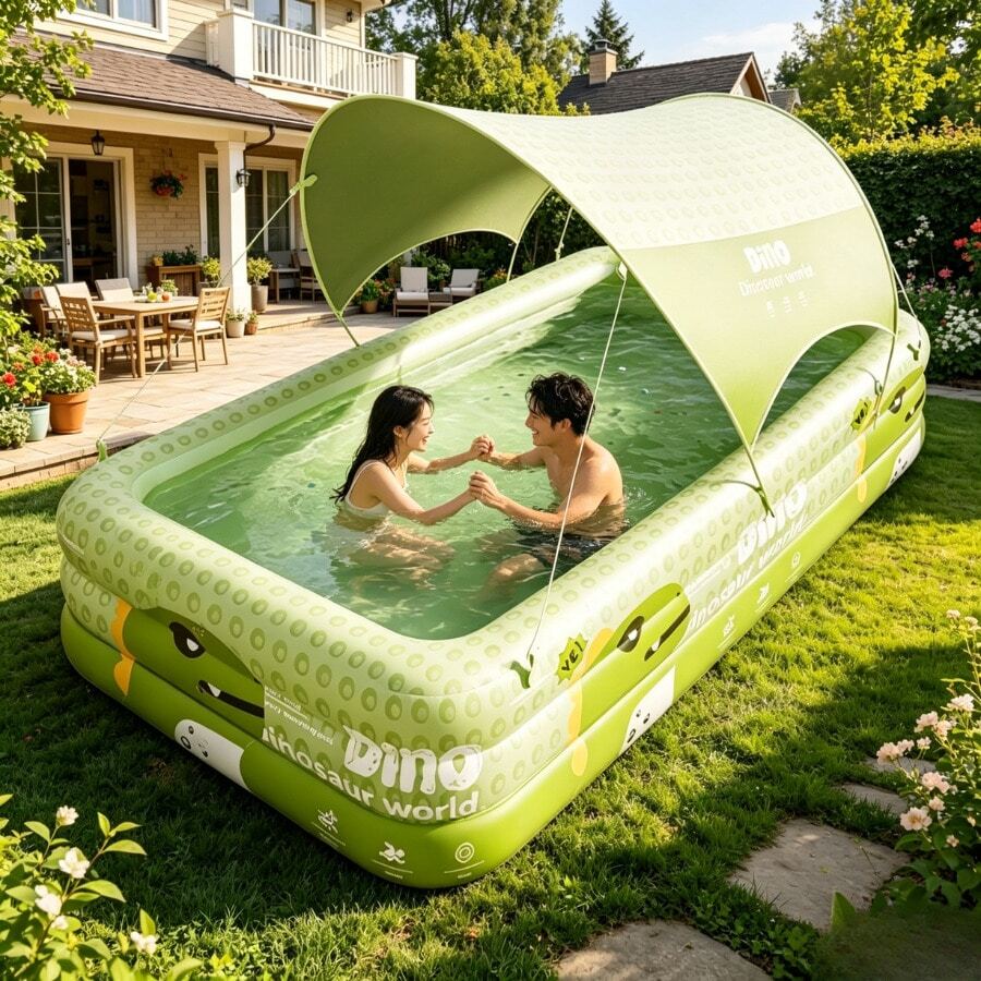 1 pieza Piscina inflable, material de PVC reforzado, portátil, plegable, fácil de almacenar, adecuada para interiores, patio, fiesta, balcón, fiesta de verano, reunión familiar, piscina de juegos de agua (Por favor, verifique el tamaño antes de pedir)