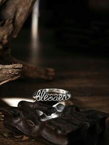 925 Sterling Silver Love U Blessed Ring Blooming Daisies Unisex Jewelry Back To School Jewelry Delicate Daily Wear Student Gift For Girls Teens Women - "Blessed" Ring - View 4