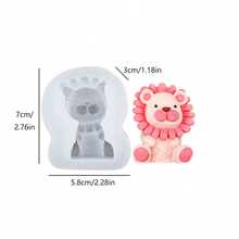 Cute Sitting Lion Silicone Mold DIY Aromatherapy Plaster Candle Diffuser Stone Handmade Resin Ornament Silicone Mold - Lion - View 5