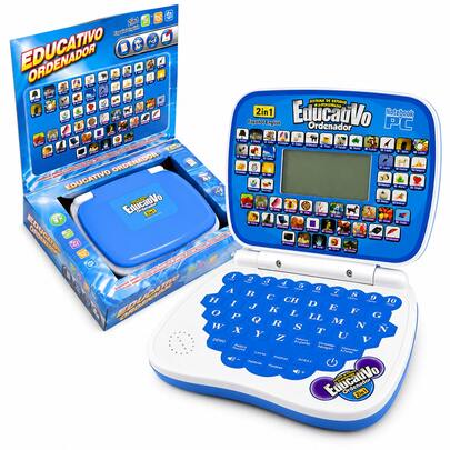 Notebook Educativo Azul Infantil Bilíngue Inglês Espanhol